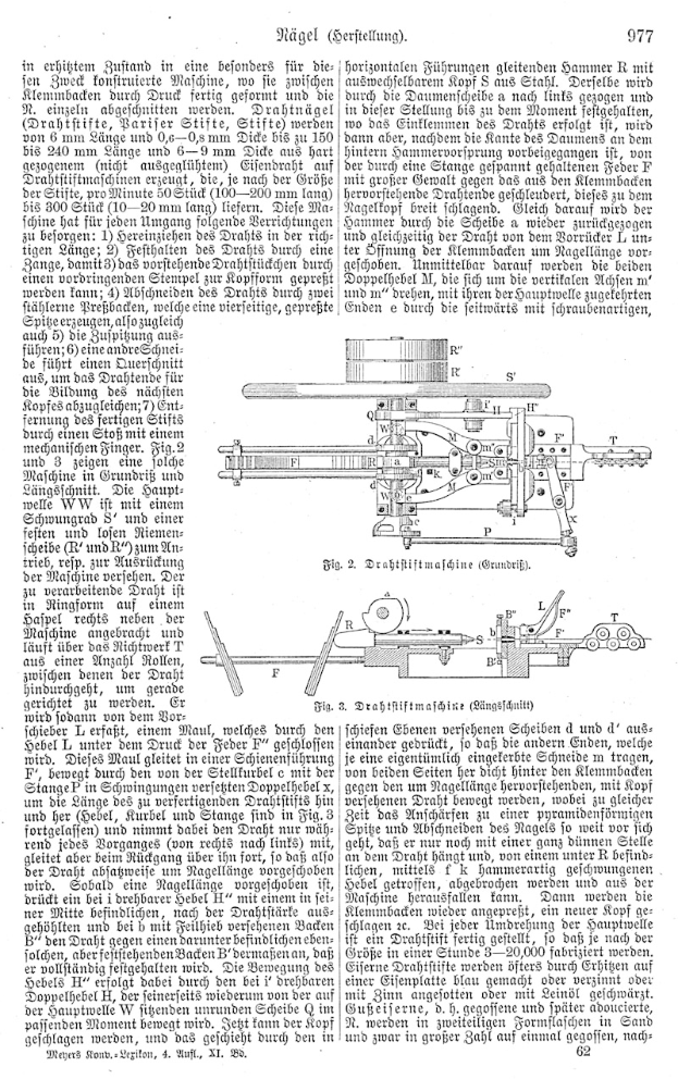 Eine Buchseite mit einer Maschine, die den Text "Deutsches Patent 977,977" trägt und von mehreren Bildern der Maschine umgeben ist.