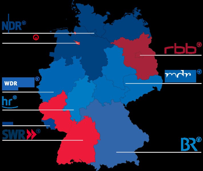 Karte von Deutschland, die die Ergebnisse der Wahl von 2016 nach Bundesländern zeigt, mit Regionen, die in rot und blau hervorgehoben sind und Text, der die Namen der Kandidaten und das Wahldatum angibt.