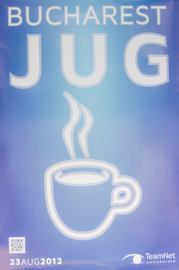 Ein Flyer mit einem Unternehmenslogo und einem Bild einer Tasse.