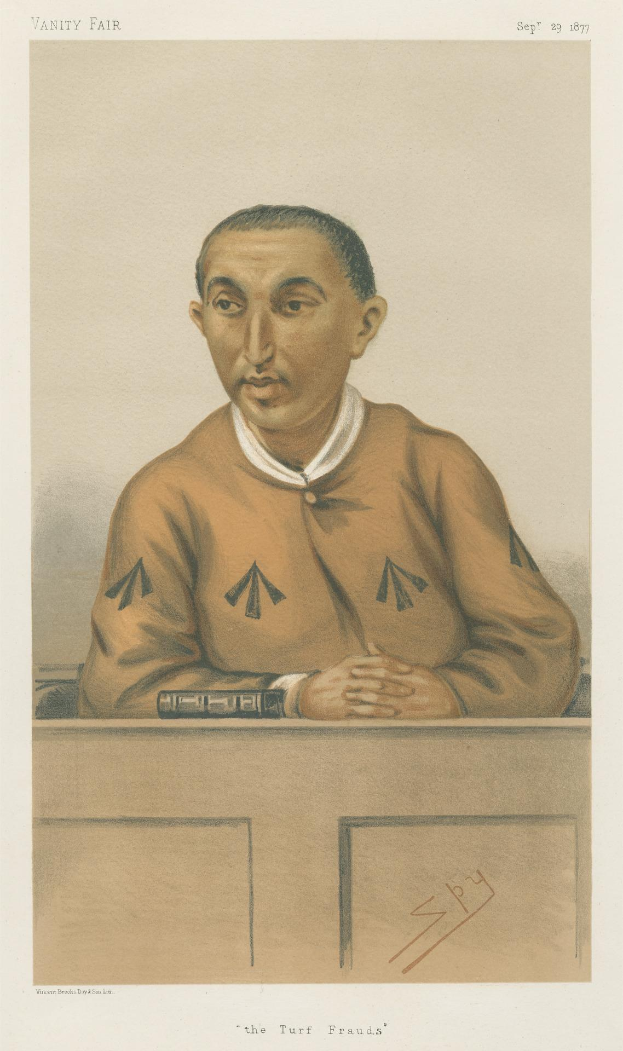 Ein Mann in weißem Hemd und dunkler Hose sitzt an einem Tisch mit gefalteten Händen und sieht ernst aus, mit dem Text "Die Platzbetrüger" unten.